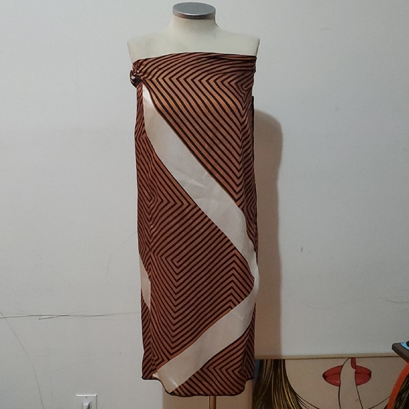 Zara Black and White Striped Dress Wrap - Picture 1 of 3